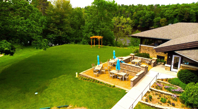 Arched Pergola next to clubhouse