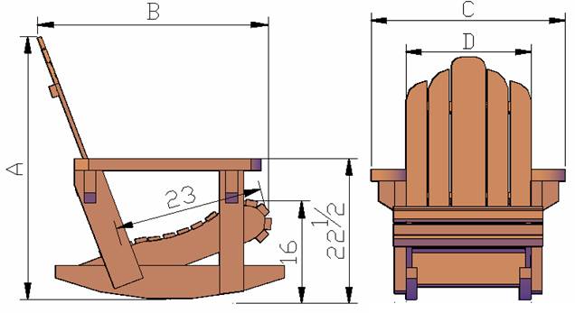 Adirondack Rocking Chair 