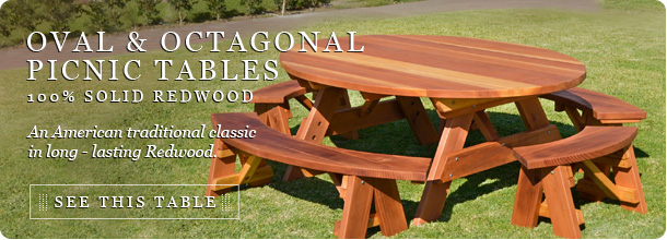 Oval & Octagonal Picnic Tables
