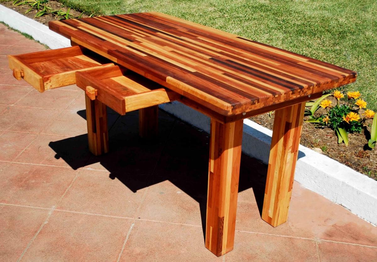 San Francisco Patio Tables, Built to Last Decades Forever Redwood