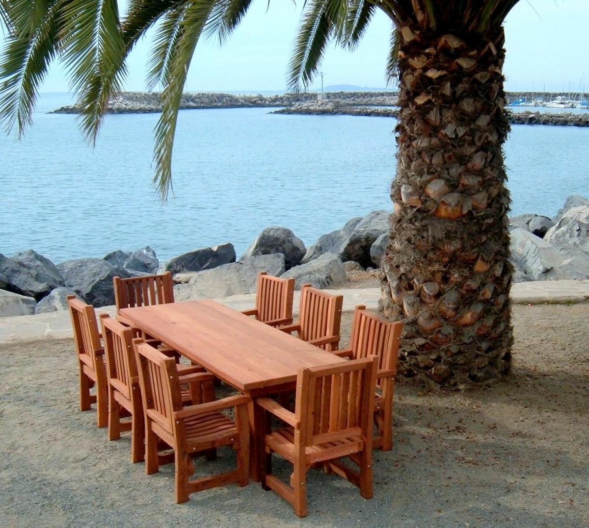 San Francisco Patio Tables, Built to Last Decades Forever Redwood