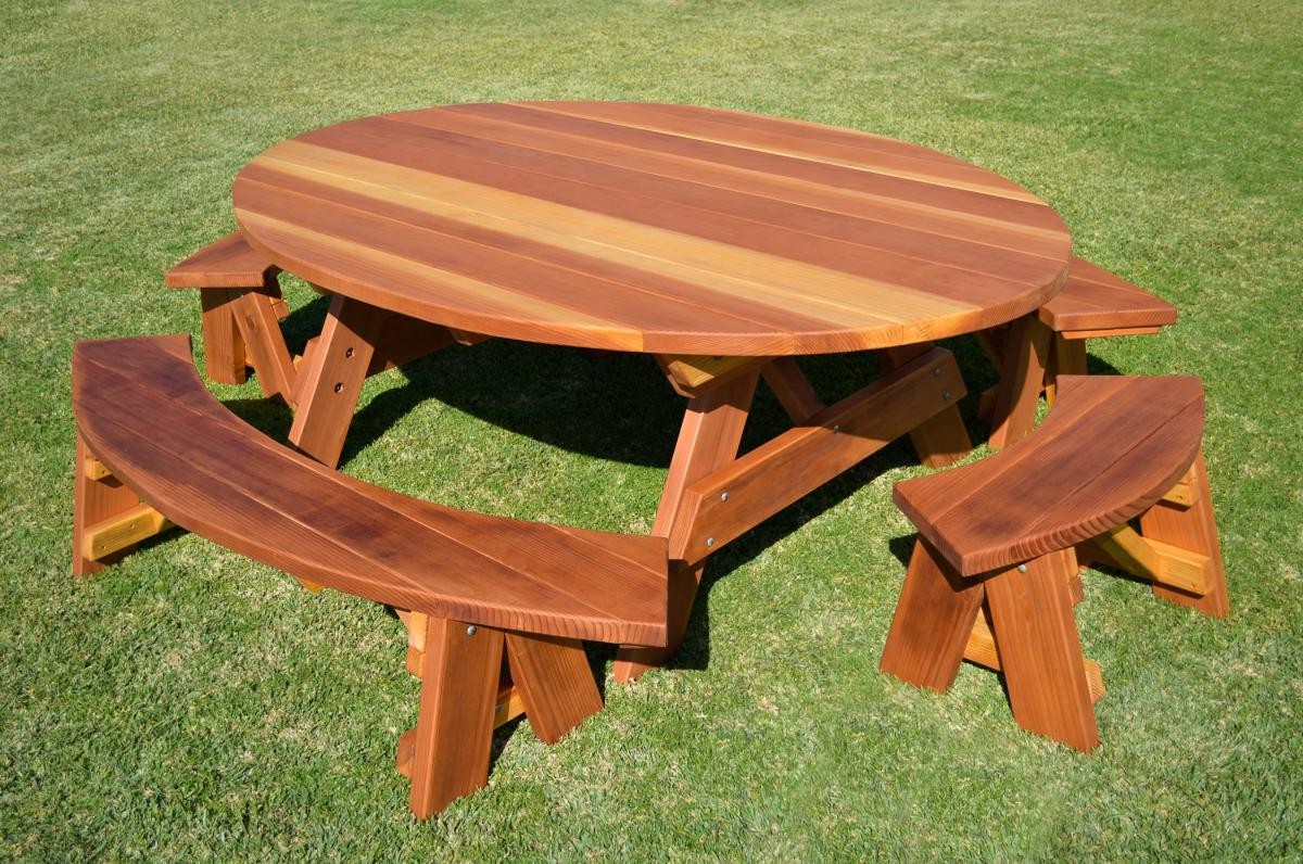 Oval Wood Picnic Tables, Built to Last Decades | Forever ...