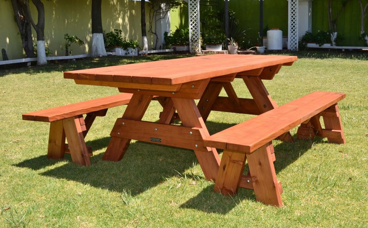 Free Picnic Table Plans With Separate Benches | scyci.com