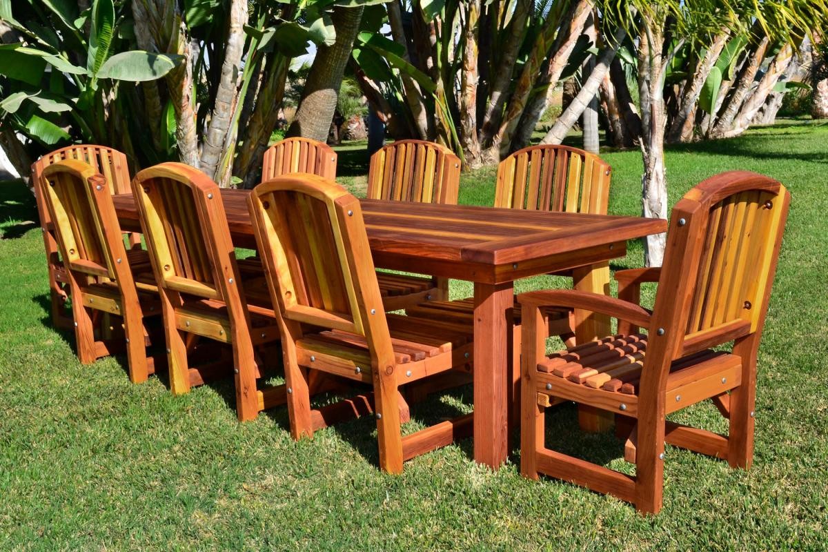 San Francisco Patio Tables, Built to Last Decades Forever Redwood