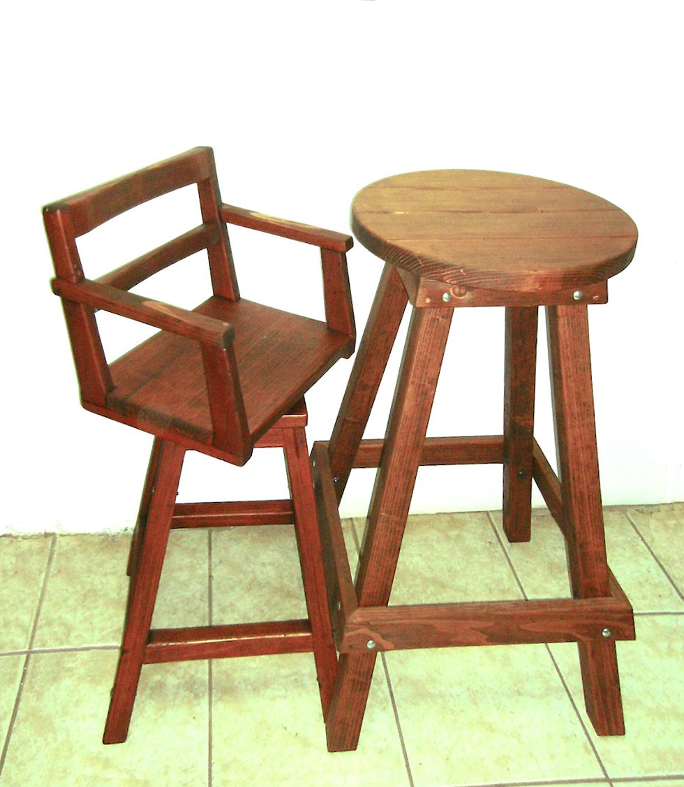Captain's Chair Bar Stool - Wooden Stools | Forever Redwood