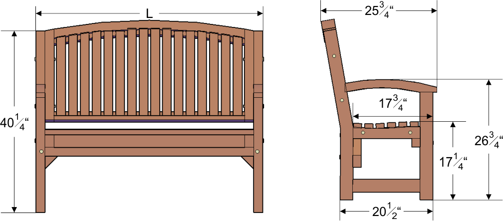Garden Bench Dimensions Free Download PDF Woodworking