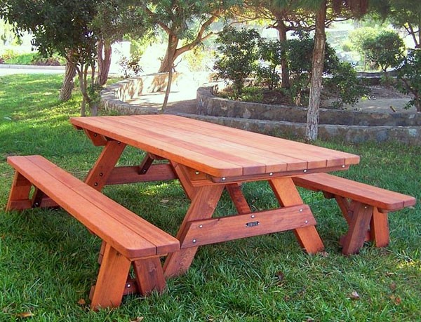 Redwood Picnic Table