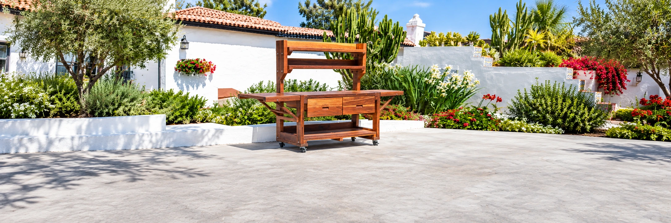 Eli's Redwood Potting Bench