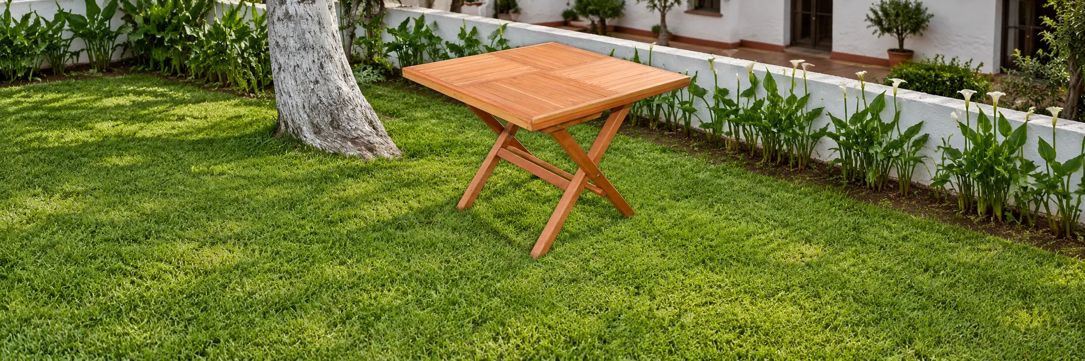 Square Wooden Folding Table