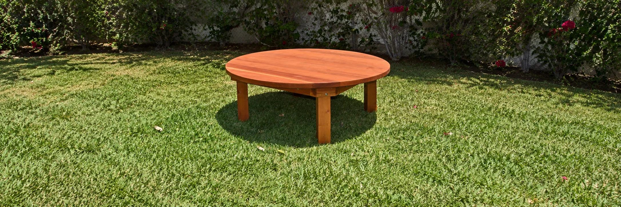 Kid's Round Outdoor Wood Table