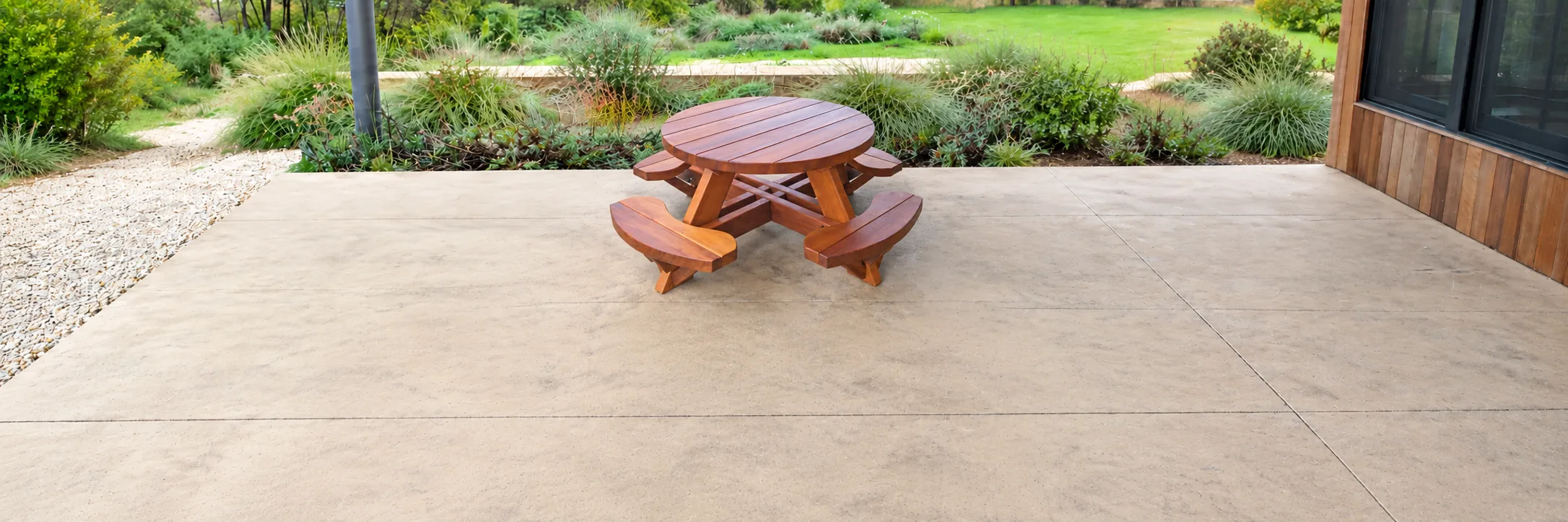Round Wooden Picnic Table for Toddlers