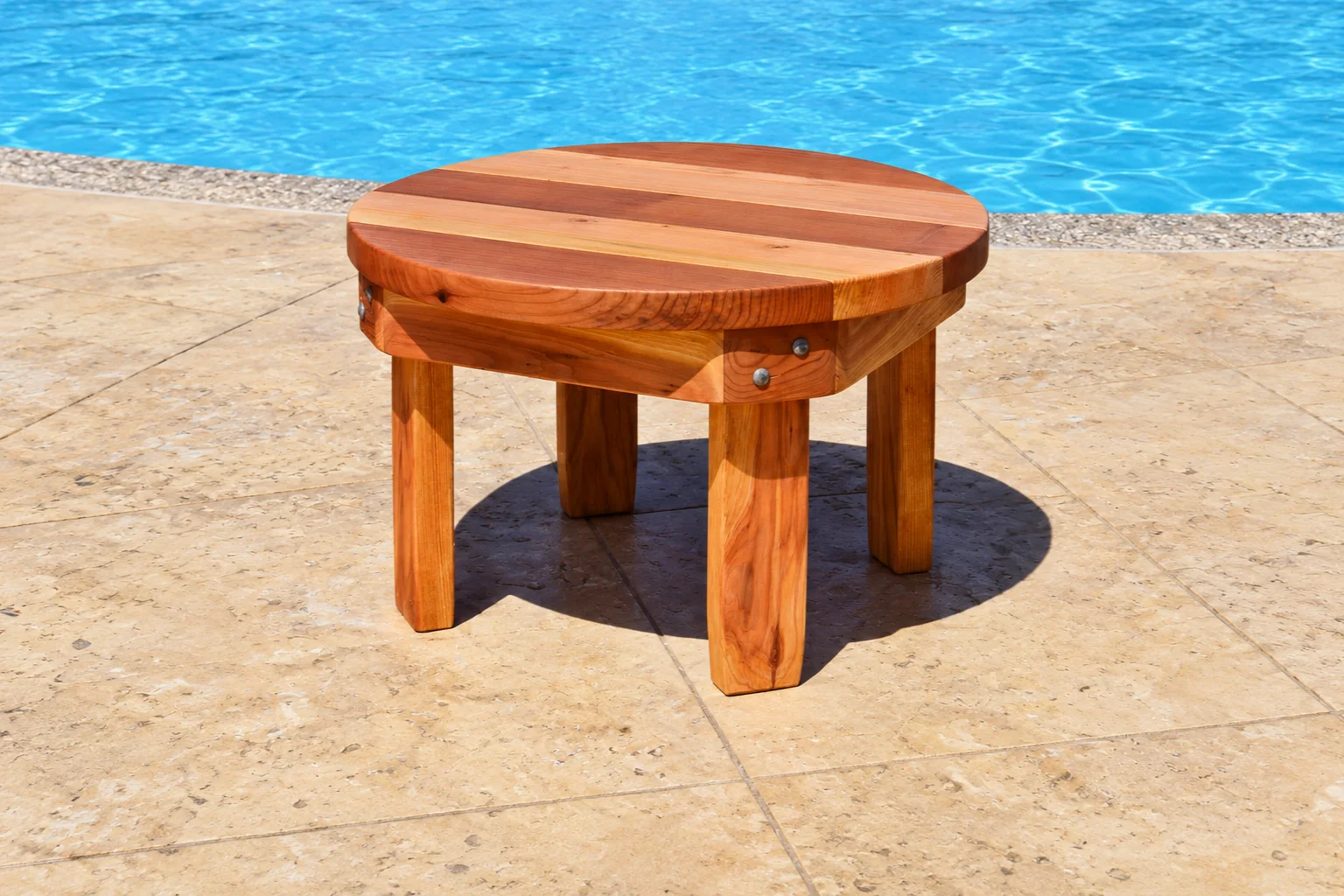 Ashley's Round Small Wood Side Table