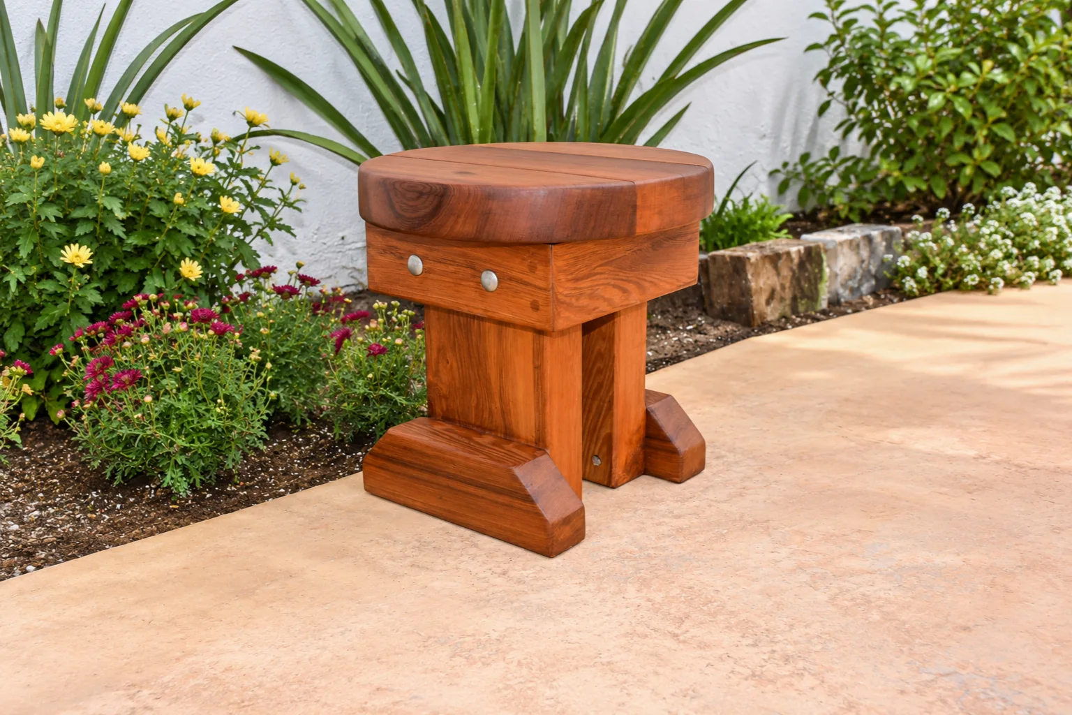 Mini 12 Inch Round Wood Side Table