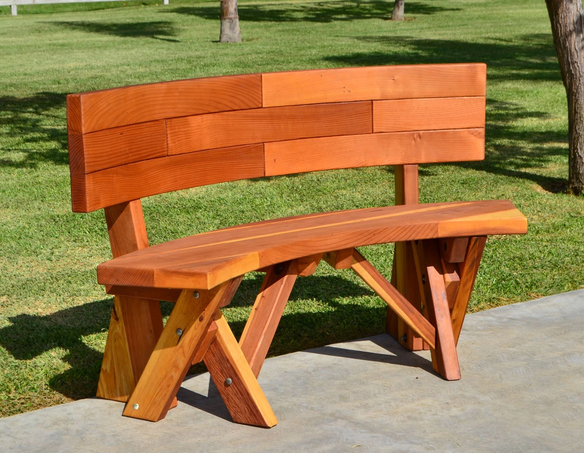 Fullback Arc Wood Picnic Bench