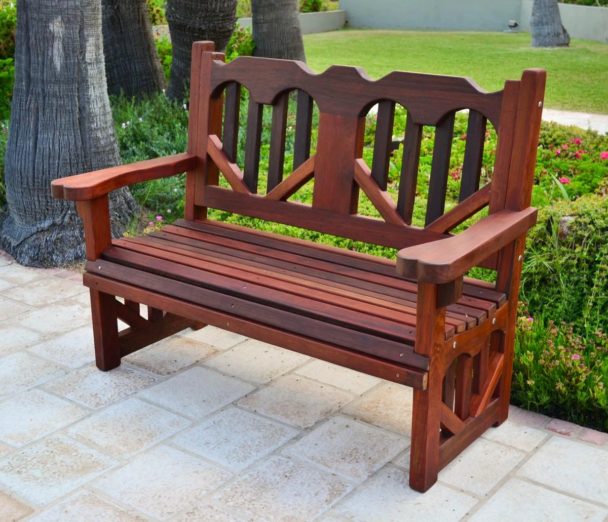 Heart Redwood Bench