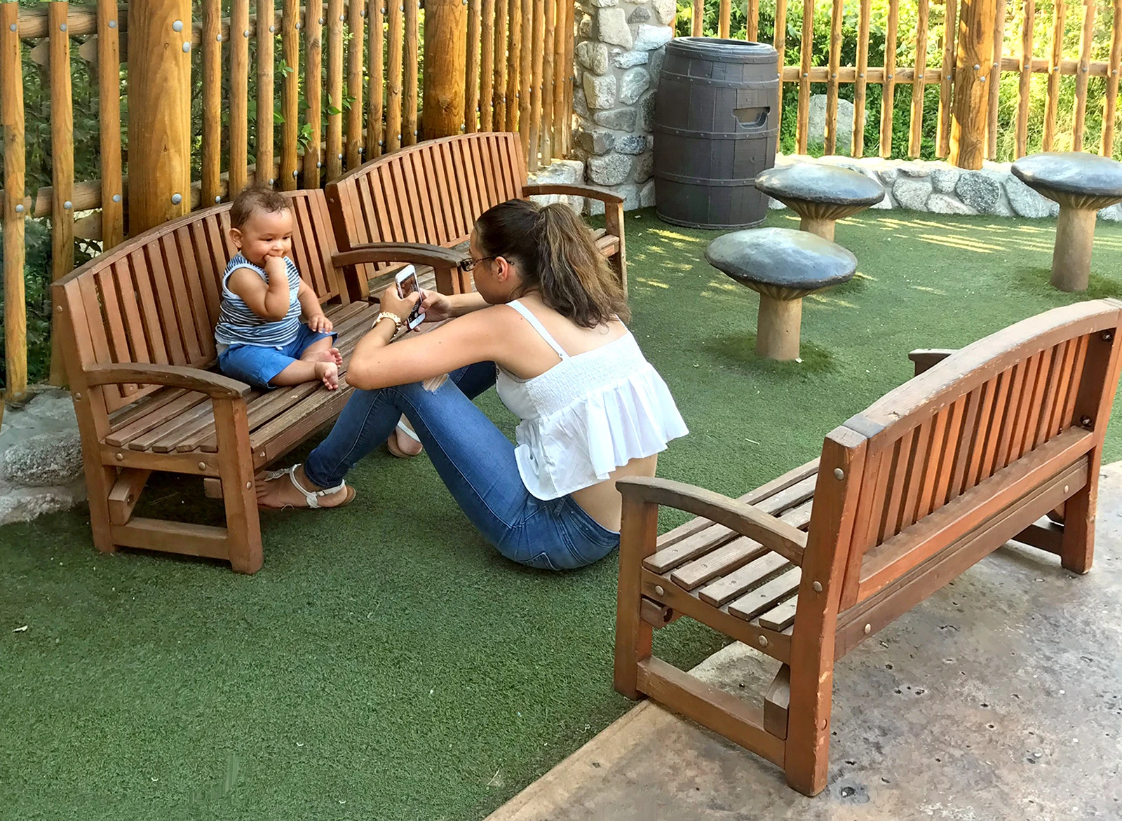Kid's Wood Luna Bench