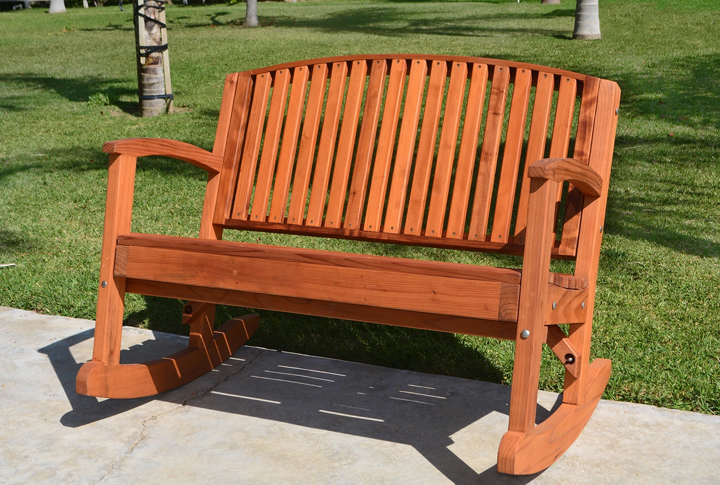 Luna Wood Rocking Bench