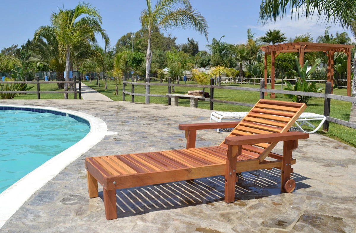 Wood Pool Lounger