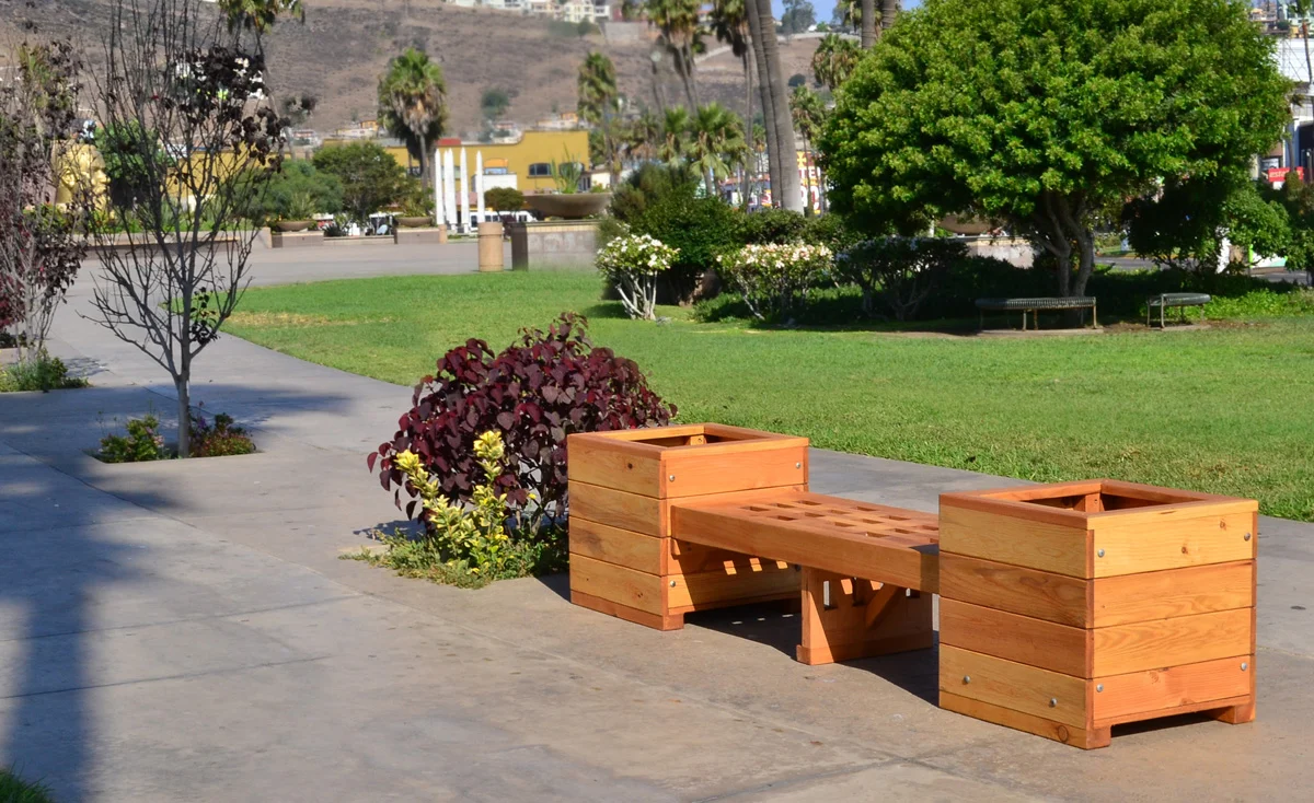 Bench and Planters Combo