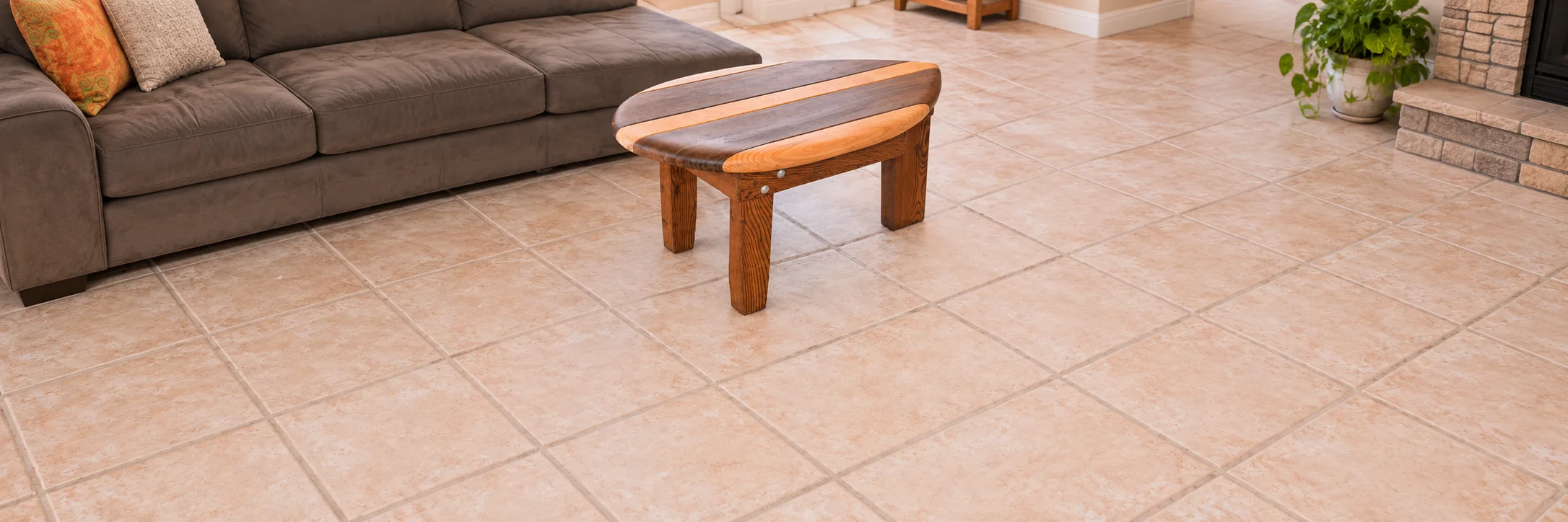 Wood Surfboard Coffee Table