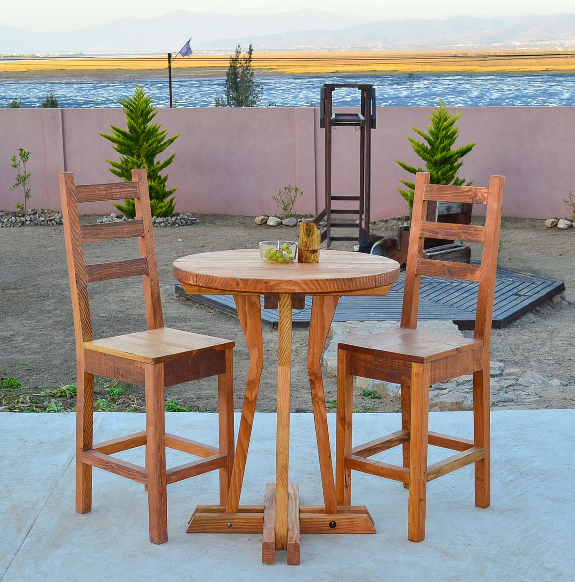 Ladderback Wooden Stool