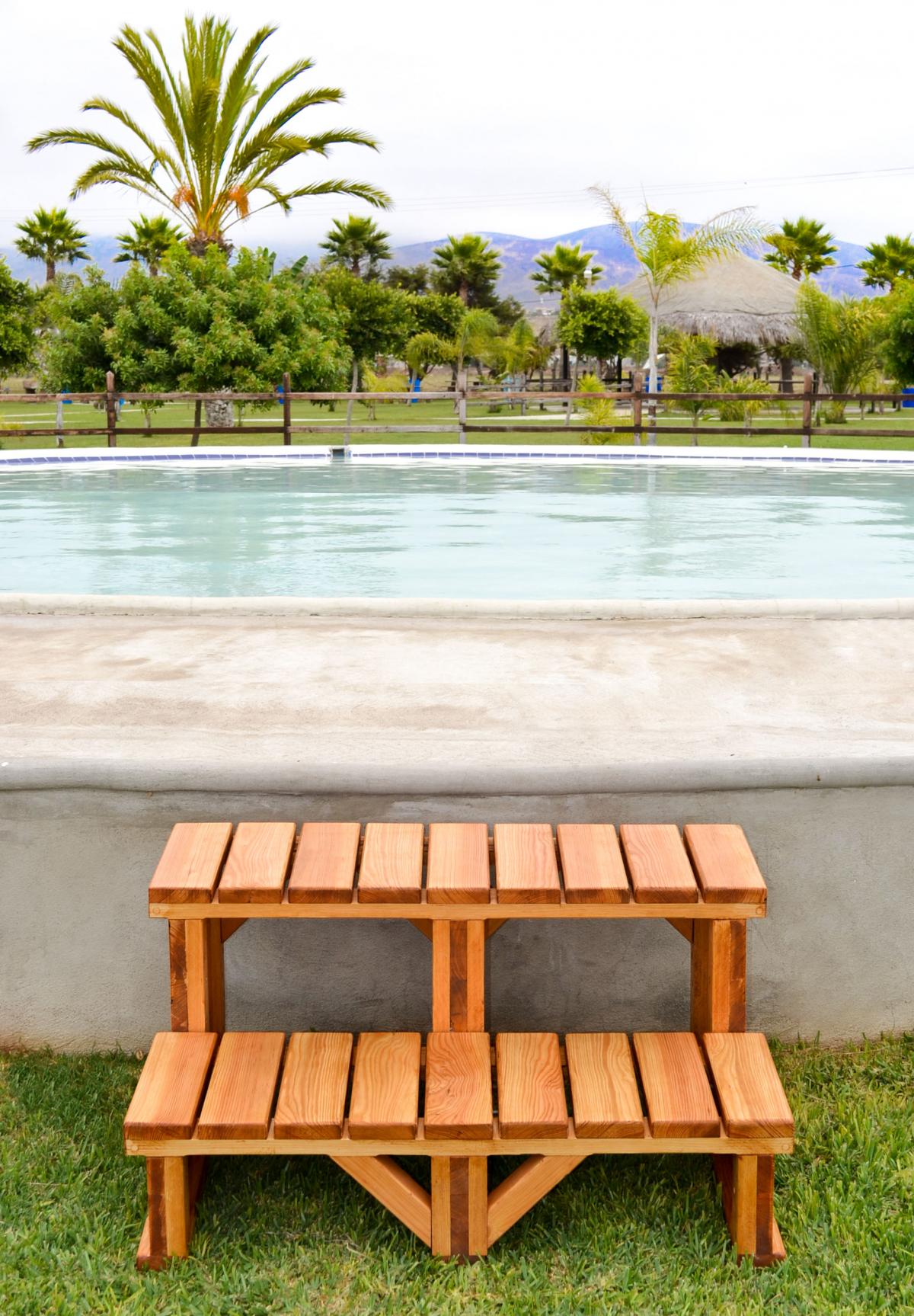 Wooden Spa Step