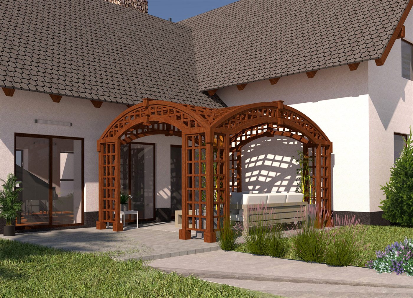Victorian Arch Trellis Pergola