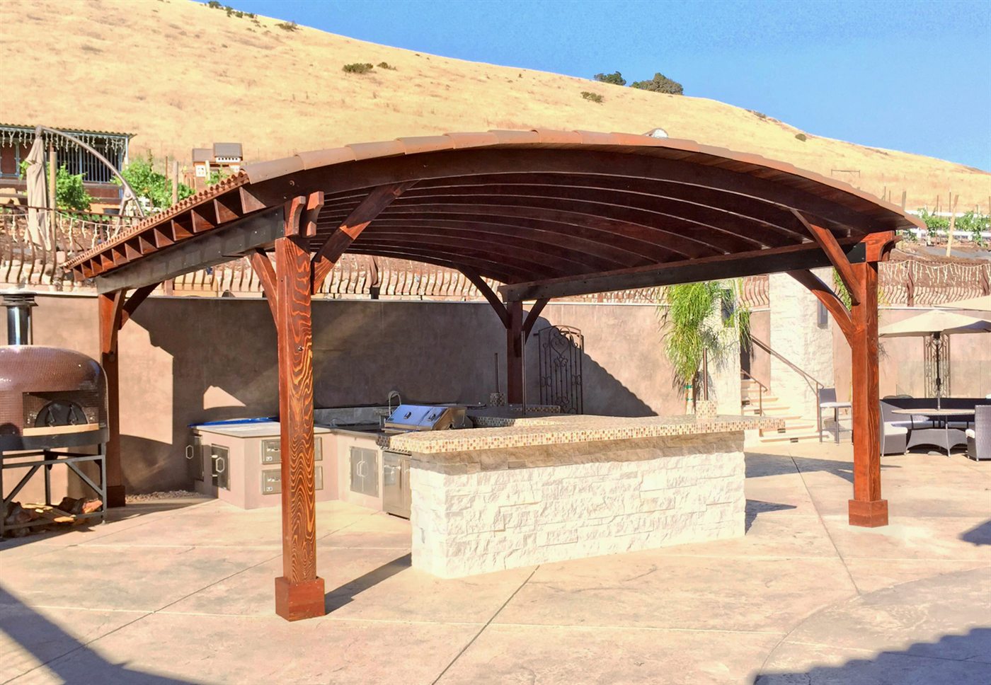 Arched Thick Timber Pavilion
