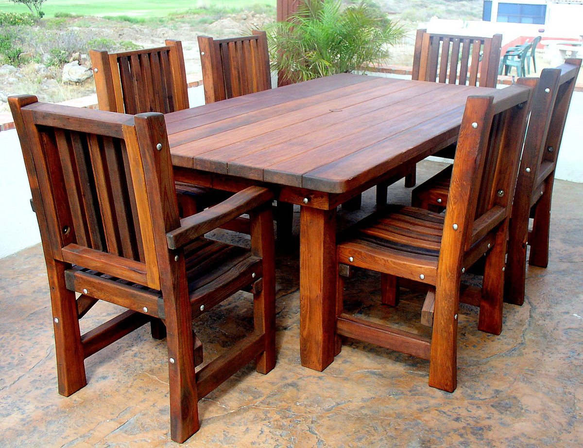 San Francisco Redwood Patio Table