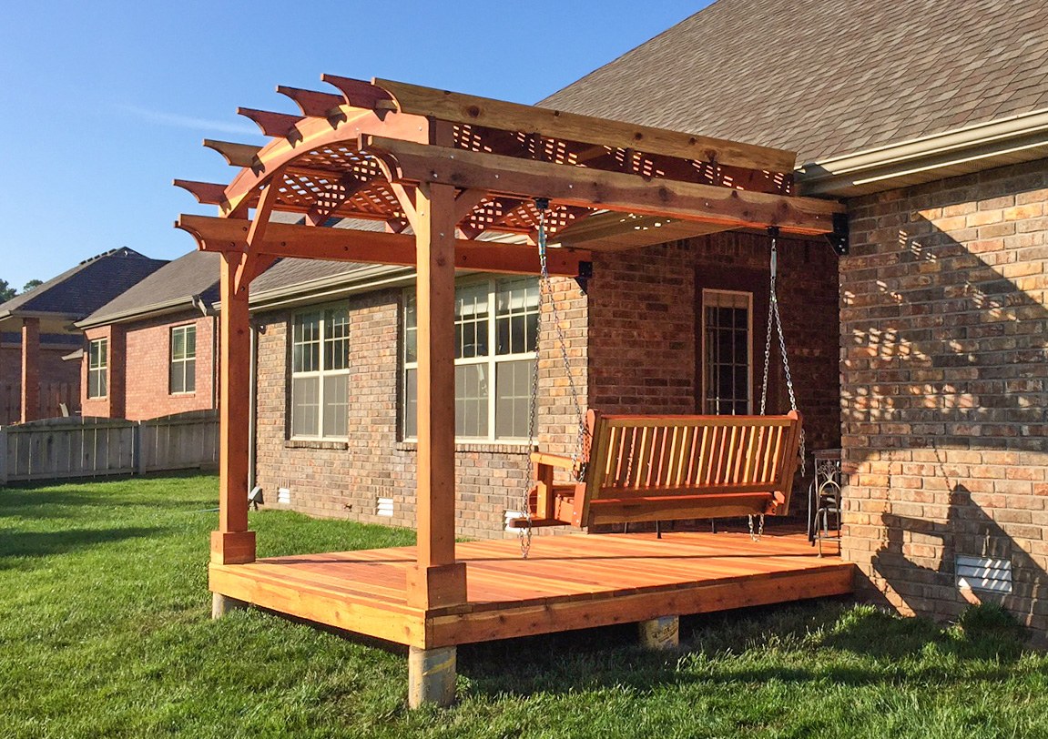 Attached Arched Pergola Kits
