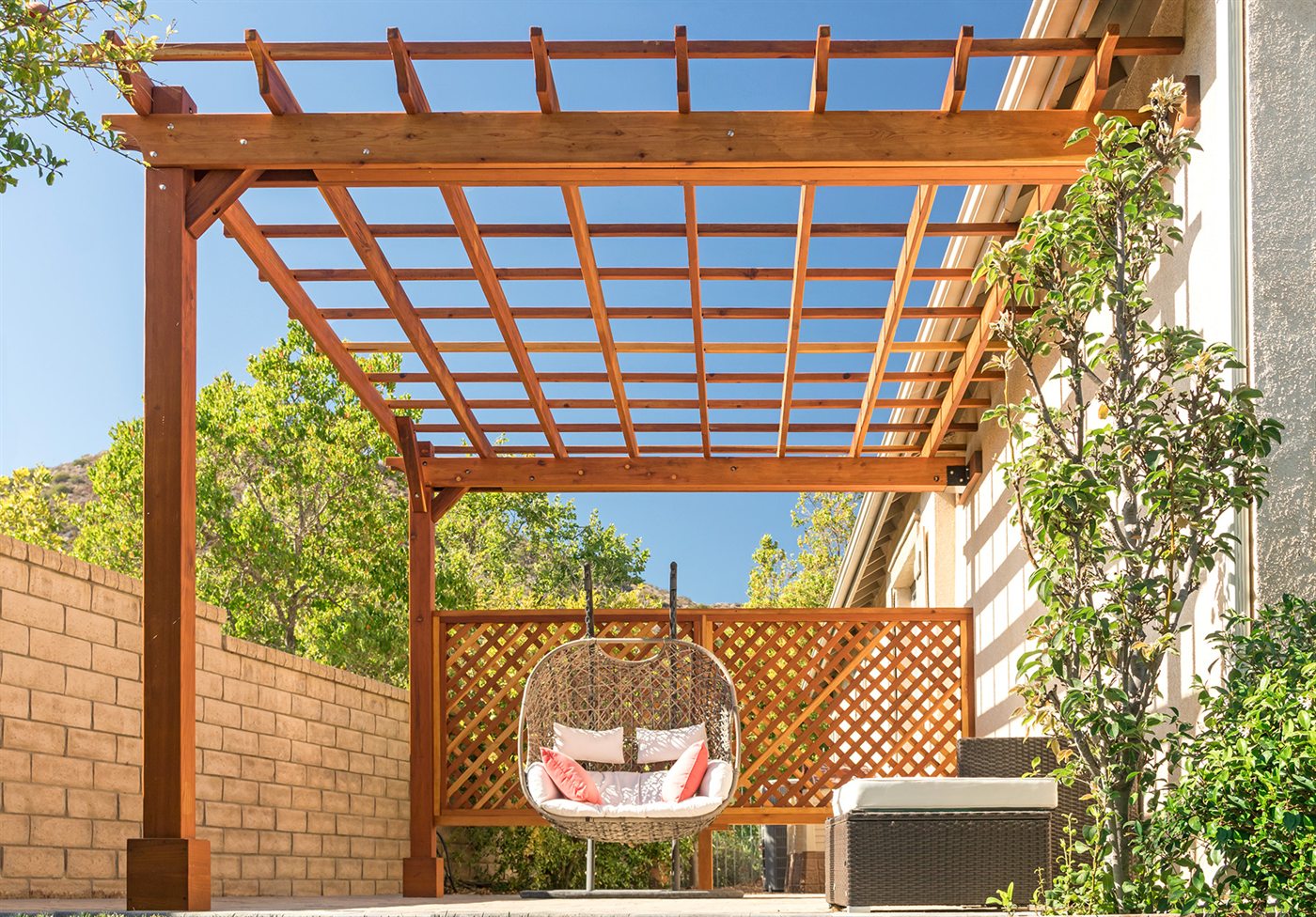 Attached Garden Pergolas