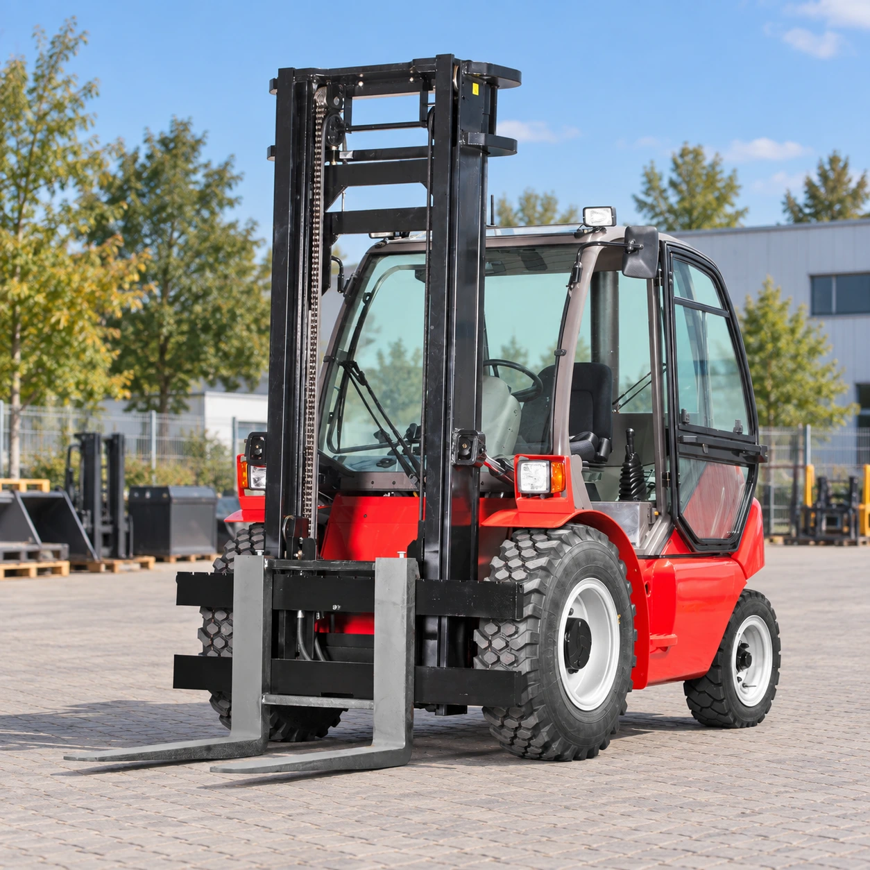 Forklift for lifting materials