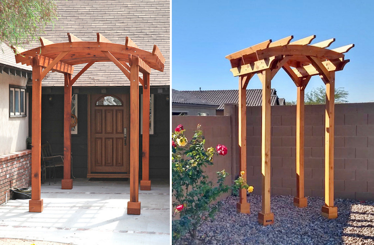 Small Arched Open Sky Pergola