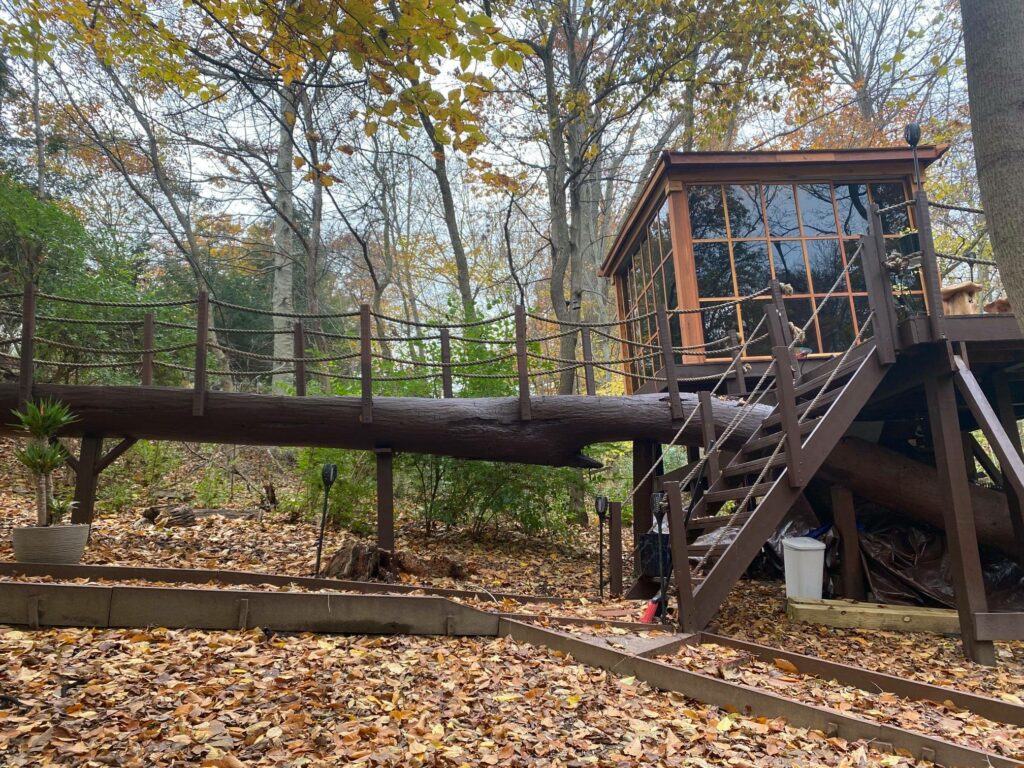 Carolyn and Dr. Zee call their Sun Gazebo With Sliding Doors a “horizontal treehouse.”