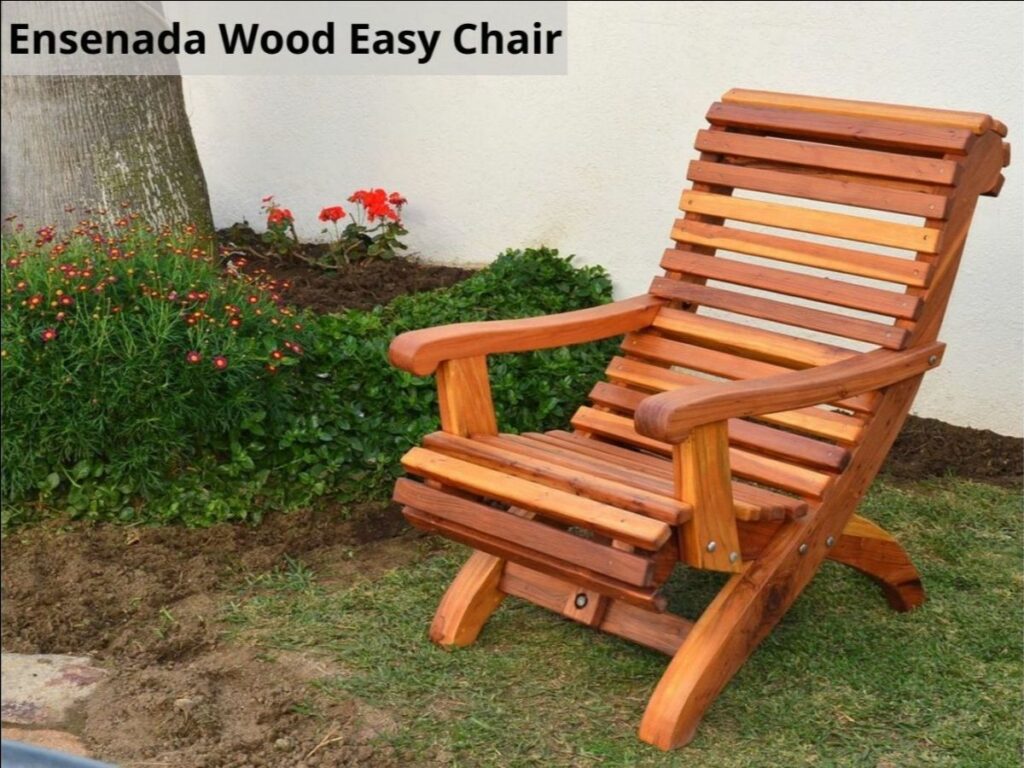 While away the afternoon (or the summer!) in the Ensenda Wood Easy Chair. Shown in mature Redwood with transparent sealant. Customize with cushions or an ottoman.