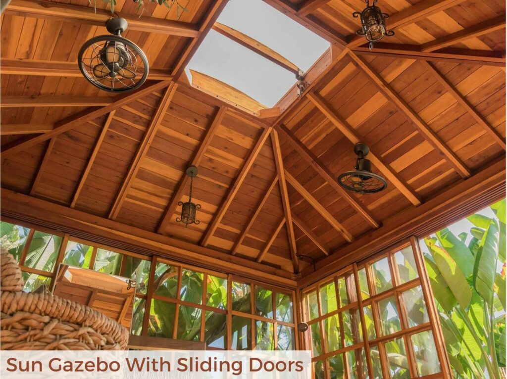 Sun Gazebo With Sliding Doors, Sun Roof