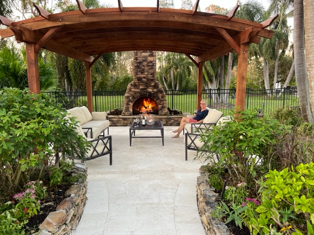 Kim and Barry’s photo contest entry of their Arched Pergola.