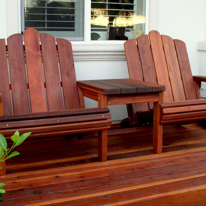 Adirondack Vignette Settee (Options: Extra Wide, Old-Growth Redwood, Rounded Corners, No Umbrella Hole, Standard Seat Depth, No Cushion, No Ottoman, Transparent Premium Sealant) Adirondack Vignette Settee (Options: Extra Wide, Old-Growth Redwood, Rounded Corners, No Umbrella Hole, Standard Seat Depth, No Cushion, No Ottoman, Transparent Premium Sealant)