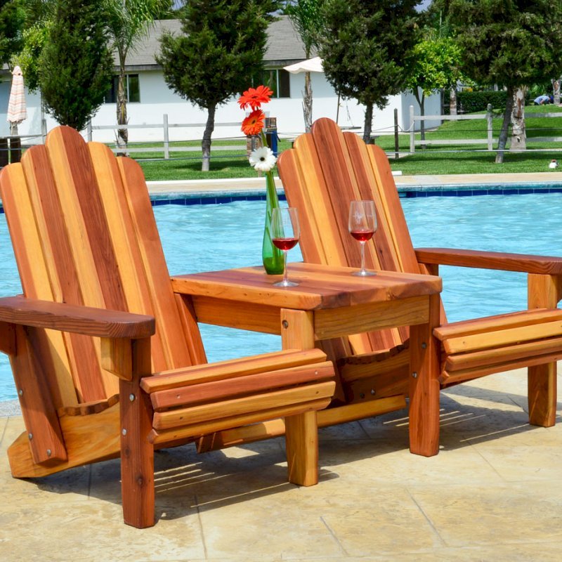 Adirondack Vignette Settee (Options: Standard Width, California Redwood, Slightly Rounded Corners, Umbrella Hole, Standard Seat Depth, No Cushion, No Ottoman, Transparent Premium Sealant). Adirondack Vignette Settee (Options: Standard Width, California Redwood, Slightly Rounded Corners, Umbrella Hole, Standard Seat Depth, No Cushion, No Ottoman, Transparent Premium Sealant).