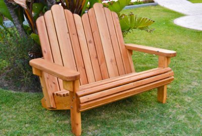 Adirondack Wooden Loveseat