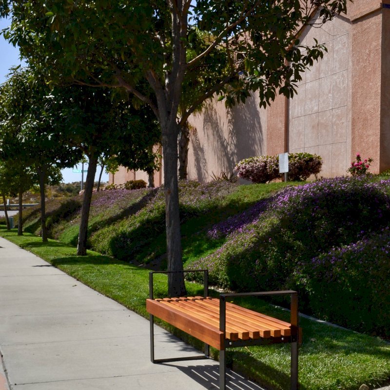 The Alameda Bench (Options: 4 ft, California Redwood, No Cushion, No Engraving, Transparent Premium Sealant). The Alameda Bench (Options: 4 ft, California Redwood, No Cushion, No Engraving, Transparent Premium Sealant).
