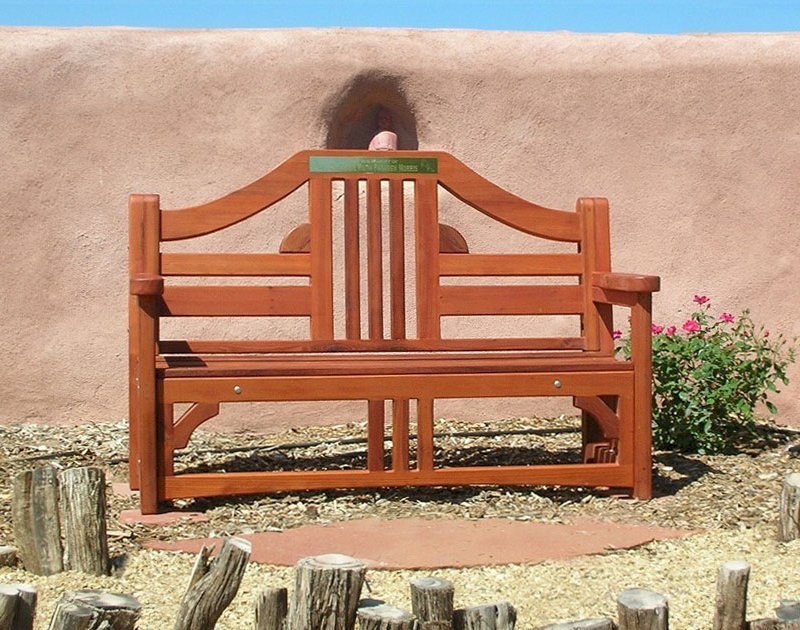 Engraved Outdoor Wood Bench Forever Redwood