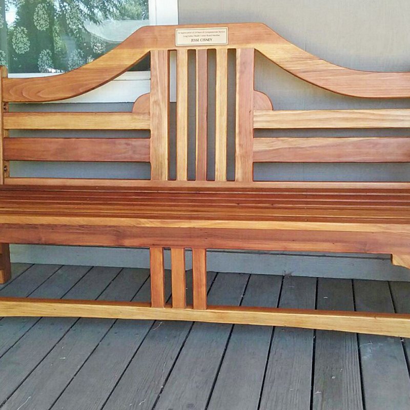 Engraved Outdoor Wood Bench Forever Redwood