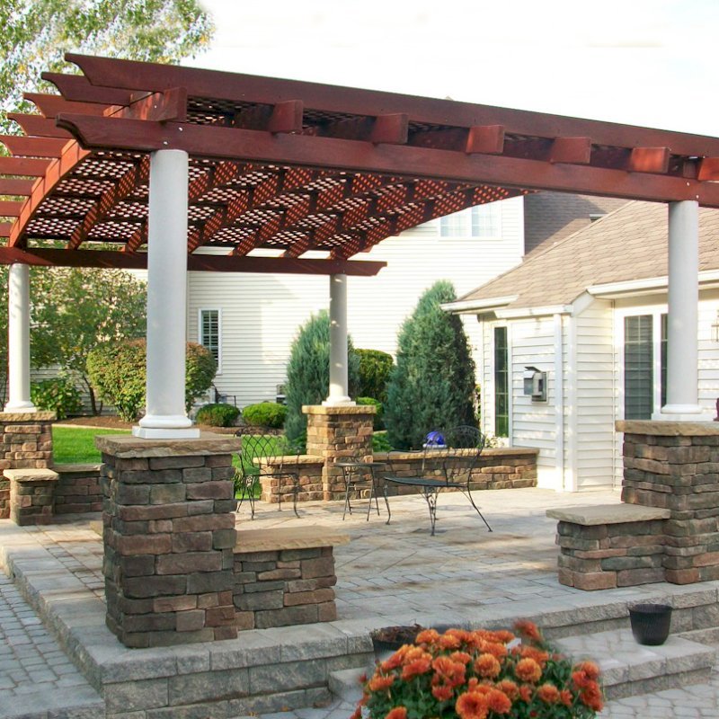 Arched Pergola Kits Redwood Arched Garden Pergolas