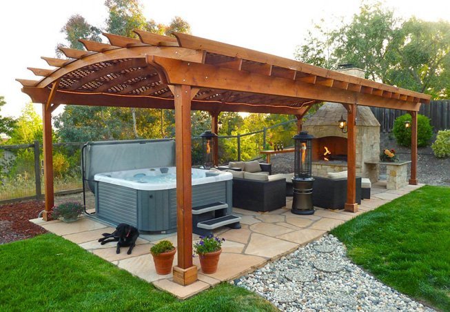 Arched Pergola Kits: Redwood Arched Garden Pergolas - Arched Pergola Kits: Redwood Arched Garden Pergolas
