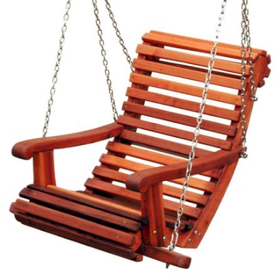 Garden Chair Swing Redwood Swings Forever Redwood
