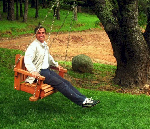 Armchair Swing (Options: Mature Redwood, Classic Garden Seat, All Tree Hanging Hardware, No Engraving, Transparent Premium Sealant). Armchair Swing (Options: Mature Redwood, Classic Garden Seat, All Tree Hanging Hardware, No Engraving, Transparent Premium Sealant).