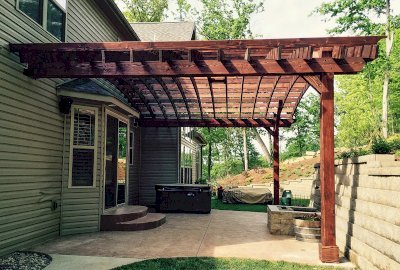 Attached Arched Pergola Kits