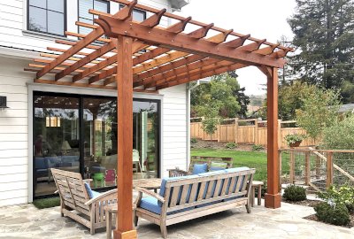 Attached Garden Pergolas