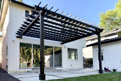 Attached Garden Pergolas
